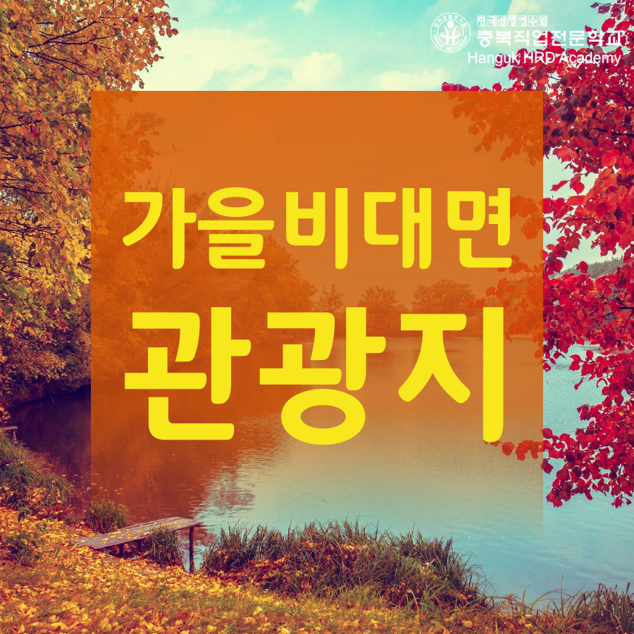 청주국비지원무료교육 가을비대면 관광지 100선 소개!